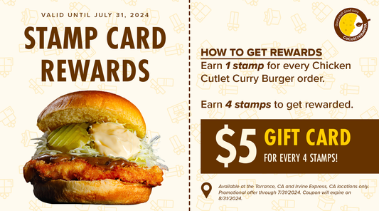 Chicken Cutlet Curry Burger - Stamp Card Begins!